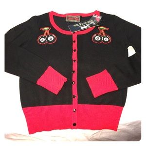 Voodoo Vixen 8-ball Cardigan, Medium